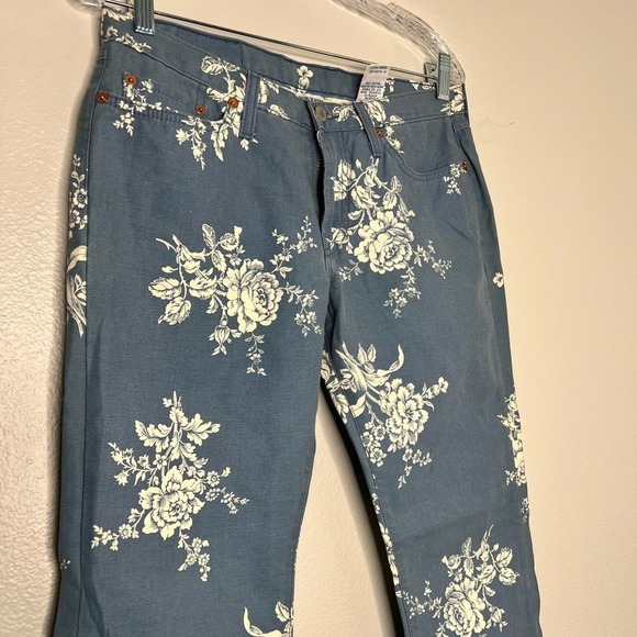 Lucky Brand Vintage low rise floral print straight leg jeans 32/30 #15 - Picture 3 of 13